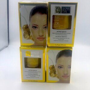 Lot of 4 gel face mask with applicator helps reduce fine lines and wrinkles